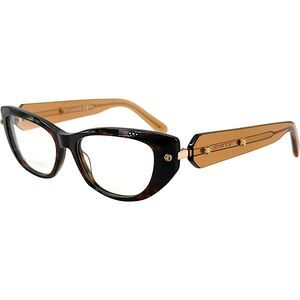 Swarovski SK5476 Womens Plastic Eyeglass Frame 052 Dark Havana 53-16